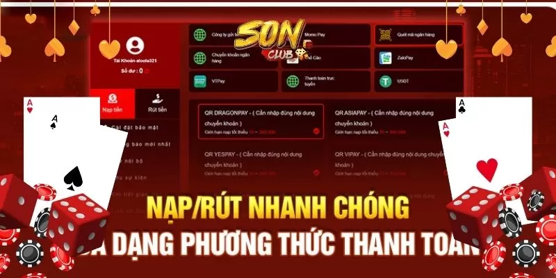 Nhiều hình thức thanh toán tiện lợi
