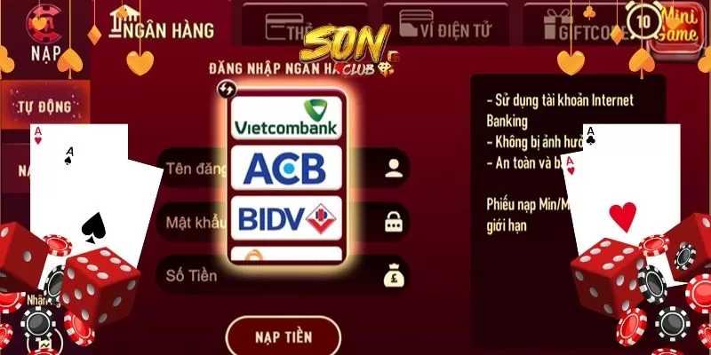 Hướng dẫn rút tiền tại SonClub