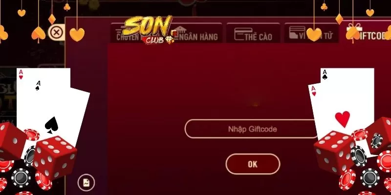 Nạp tiền vào qua Giftcode